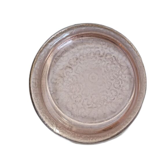 Federal Glass Madrid Pink Depression Glass 11 1/2" Round Platter - Picture 3 of 6